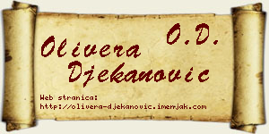 Olivera Đekanović vizit kartica